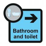 Assisted Living Sign: Bathroomand Toilet Arrow Right - Sa Fmx (305 X 310 Mm) 429577