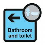 Assisted Living Sign: Bathroomand Toilet Arrow Left - Sa Fmx (305 X 310 Mm) 429578