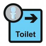 Assisted Living Sign: Toiletarrow Right - Sa Fmx (305 X 310 Mm) 429580