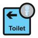 Assisted Living Sign: Toiletarrow Left - Sa Fmx (305 X 310 Mm) 429581
