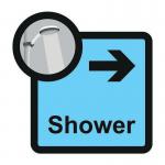 Assisted Living Sign: Showerarrow Right - Sa Fmx (305 X 310 Mm) 429583