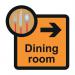Assisted Living Sign: Diningroom Arrow Right - Sa Fmx (305 X 310 Mm) 429598