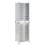 Double medical storage units with trays 429647