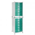 Double medical storage units with trays 429649