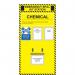 Spill Kit Station Board- 120 l Wheelie Bin - Chemical 429745