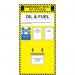 Spill Kit Station Board- 120 l Wheelie Bin - Oil and Fuel 429747