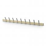 Wall Rack - Cream 9 Hooks 429769