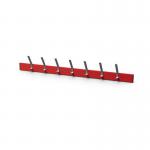 Wall Rack - Red 7 Hooks 429772