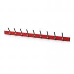 Wall Rack - Red 9 Hooks 429773