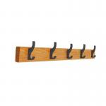Classic Coat Rail- 1000 mm - 5 Hooks - Black 429892