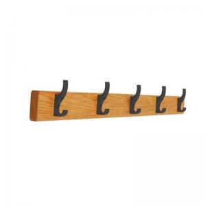 Classic Coat Rail - 1000mm - 5 Hooks - Black 429892