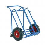 Welders trolley with twin support castors, with solid rubber tyres 430444