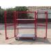 Mobile mesh security cage with adjustable steel shelves 430543