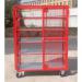 Mobile mesh security cage with adjustable steel shelves 430543