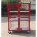 Mobile mesh security cage with adjustable steel shelves 430544