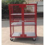 Mobile mesh security cage with adjustable steel shelves 430545