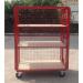 Mobile mesh security cages with 2 adjustable plywood shelves 430554