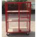 Mobile mesh security cages with 2 adjustable plywood shelves 430554