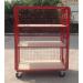 Mobile mesh security cages with 2 adjustable plywood shelves 430554