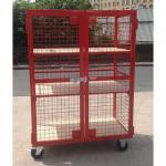 Mobile mesh security cages with 2 adjustable plywood shelves 430555