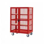 Mesh sided shelf trucks, plywood shelves with doors 430557