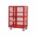 Mesh sided shelf trucks, plywood shelves with doors 430557