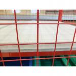 Mesh sided shelf trucks, plywood shelves with doors 430565