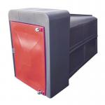 Secure cycle locker, Red 2100mm deep 430588