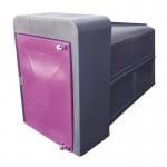 Secure cycle locker, Cerise 2100mm deep 430592