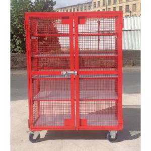 Mobile Mesh Security Cage With Adjustable Steel Shelves, H1800 X W1300