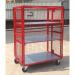 Mobile Mesh Security Cage with Adjustablesteel Shelves, H 1800 X W 1300 X D 670 mm 430633