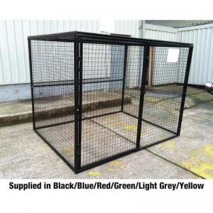Defender Cage H1800 X W2400 X D1800, Powder Coated Red 430830