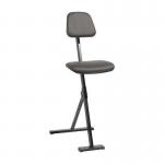 Sit-stand - Lcqurd Msteel Frame + Flat Base + Imtn Leather Blackadj Seat Height 50-85 cm 430984