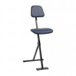 Sit-stand - Lcqurd Msteel Frame + Flat Base + Imtn Leather - Blueadj Seat Height 50-85 cm 430985