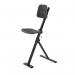 Sit-stand - Lcqurd Msteel Frame + Flat Base + Plastic Seat & Back Blackadj Seat Height 50-85 cm 430986