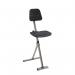 Sit-stand - Ssteel Frame + Flat Base + Plastic Seat and Back - Blackadj Seat Height 50-85 cm 430987