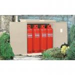Asgas 4 X 47 Kg Solid Gas Cylindercabinet - H 1549 X W 1700 X D 500 mm Ivory 430994