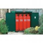 Asgas 4 X 47 Kg Solid Gas Cylindercabinet - H 1549 X W 1700 X D 500 mm Green 430995