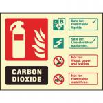 Co 2 Extinguisher Identification- Photoluminescent Safety Sign 431145