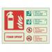 Foam Spray Extinguisher Identification- Photoluminescent Safety Sign 431146