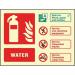 Water Extinguisher Identification- Photoluminescent Safety Sign 431147