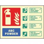 Abc Powder Extinguisher Identification- Photoluminescent Safety Sign 431148