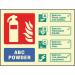 Abc Powder Extinguisher Identification- Photoluminescent Safety Sign 431148