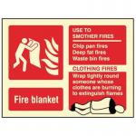 Fire Blanket Identification- Photoluminescent Safety Sign 431149