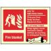 Fire Blanket Identification- Photoluminescent Safety Sign 431149