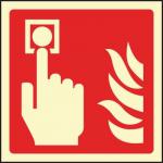 Fire Alarm Call Point Symbol- Photoluminescent Safety Sign 431150