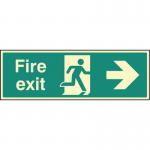 Fire Exit - Right -photoluminescent Safety Sign 431154