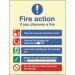 Fire Action Eec (manual Withoutlift) - Photoluminescent Safety Sign 431156