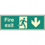 Fire Exit - Down -photoluminescent Safety Sign 431157