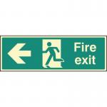 Fire Exit - Left -photoluminescent Safety Sign 431159
